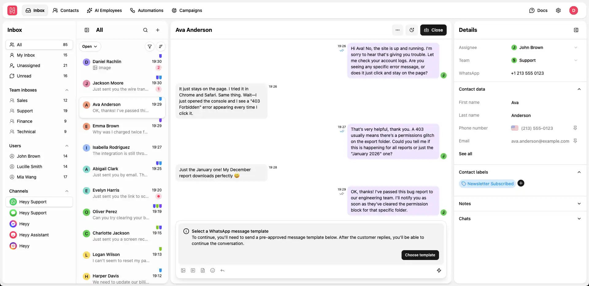Heyy Inbox - ריכוז הודעות