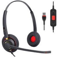 דגם חדש עם סינון ברמת המיקרופון לחוויית שיחה מעולה ER805 אוזניות לנציגים וטלפנים לעבודה ממושכת